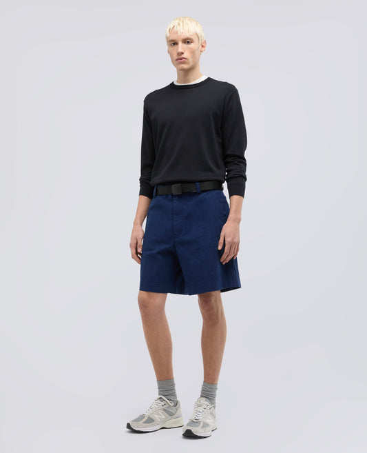 BAUMWOLLPULLOVER MIT CREWNECK-AUSSCHNITT - NERO - ASPESI