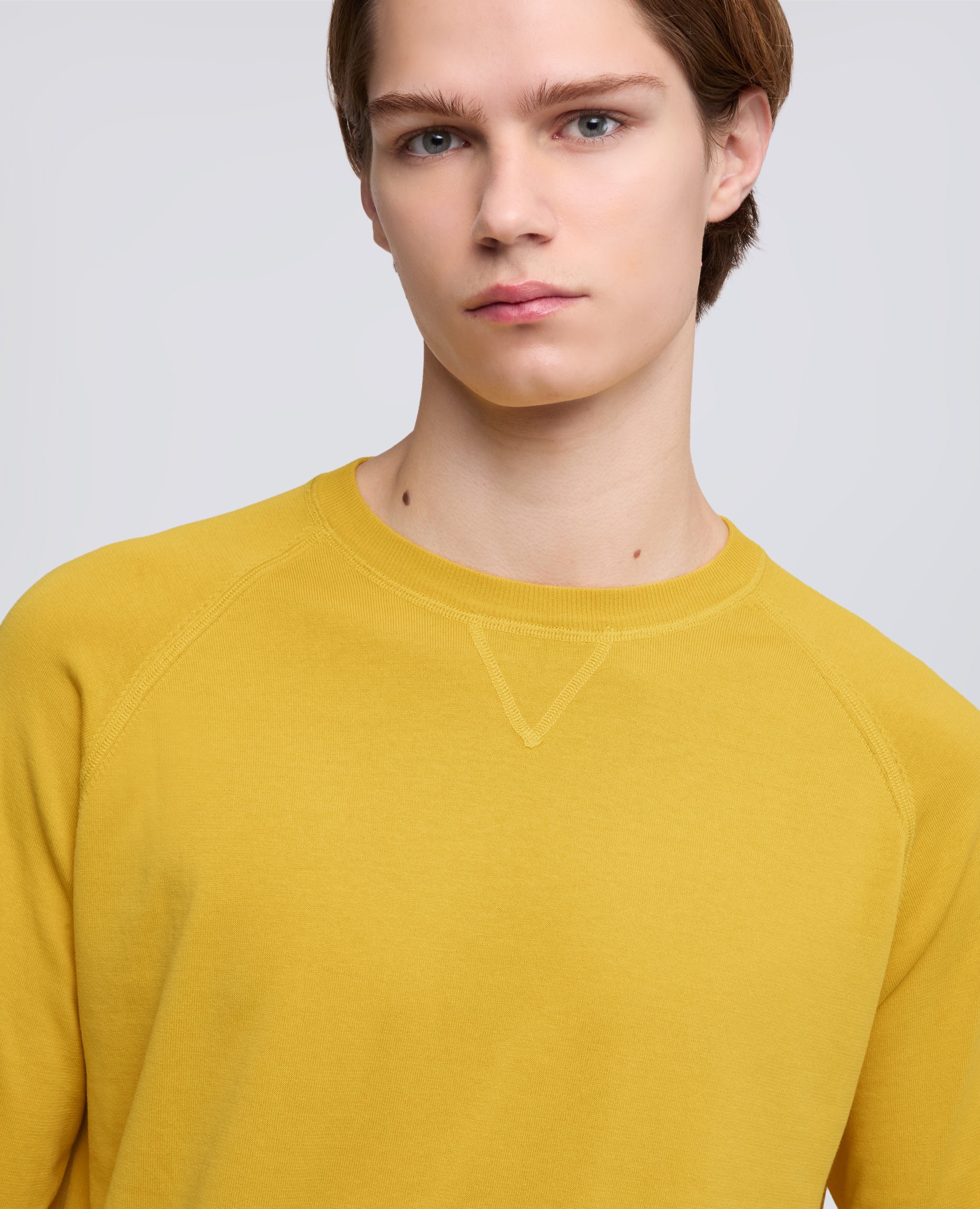PULL EN COTON ACOL ROND - GIALLO - ASPESI