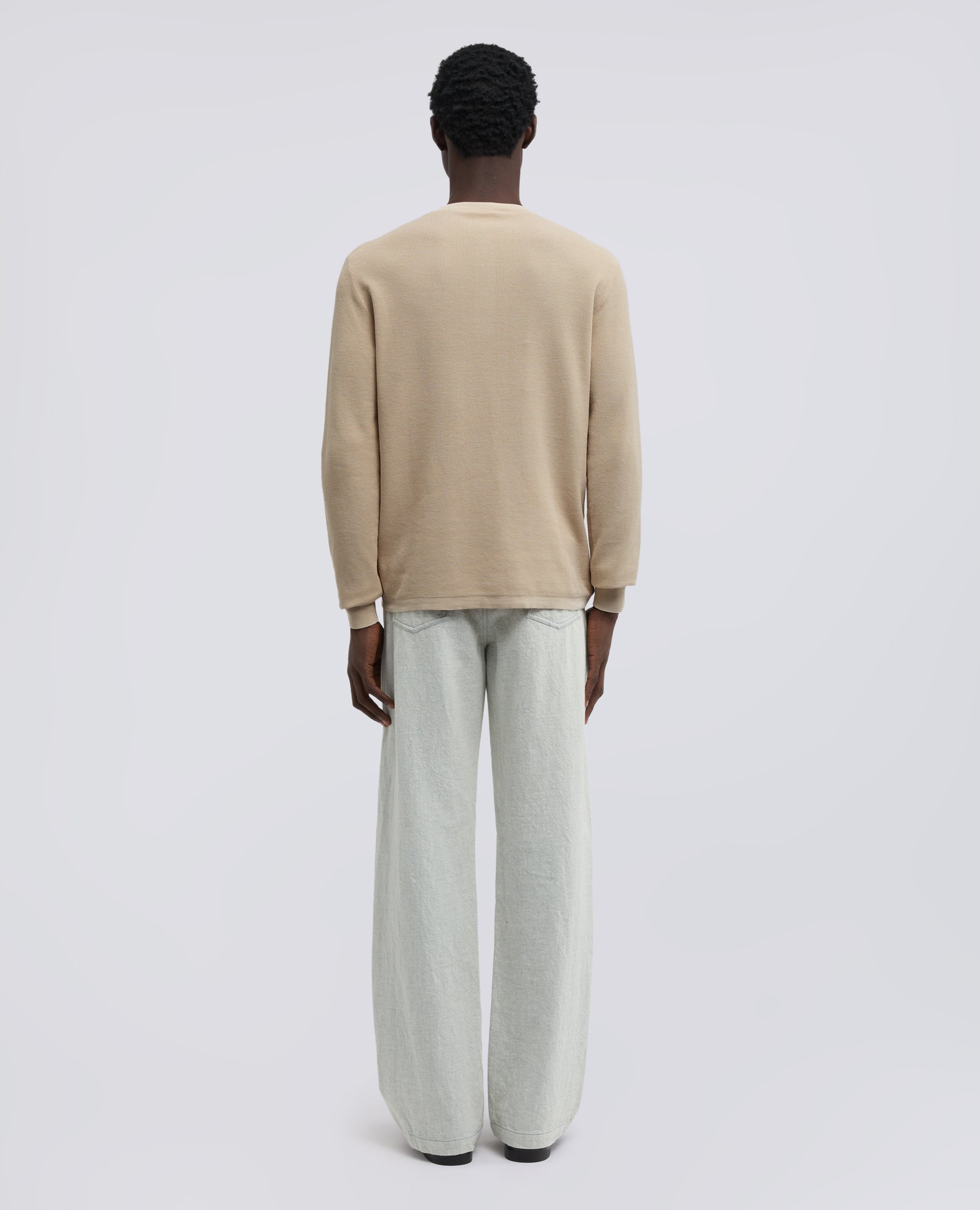 MAGLIA GIROCOLLO IN COTONE - BEIGE - ASPESI