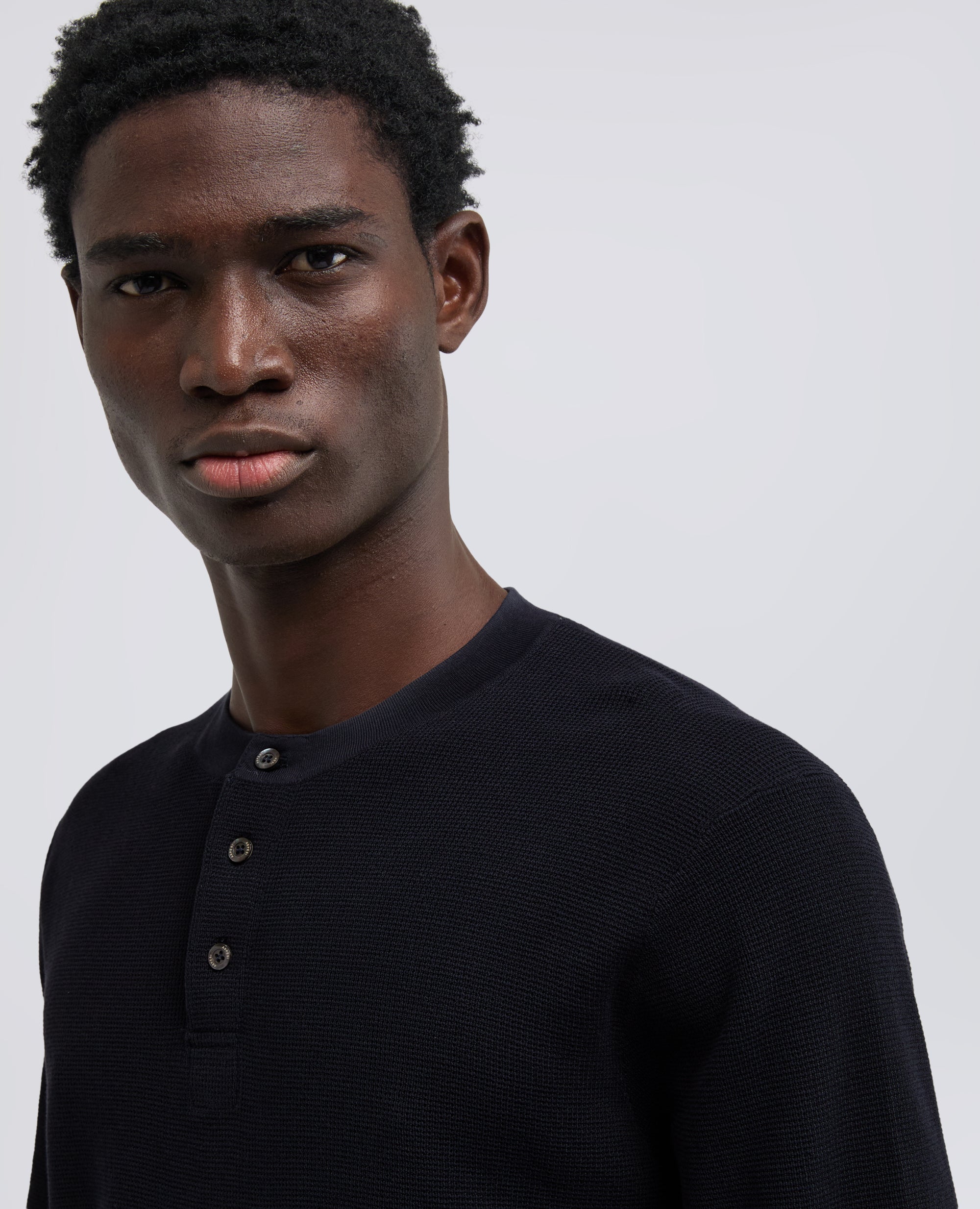 MAGLIA GIROCOLLO IN COTONE - BLU - ASPESI