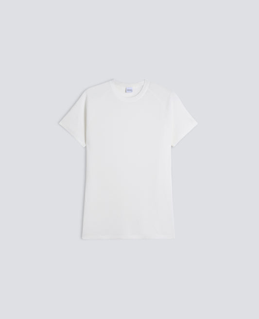 RAGLAN-PULLOVER IN MIKRO-WATTE-WAFFEL - BIANCO - ASPESI