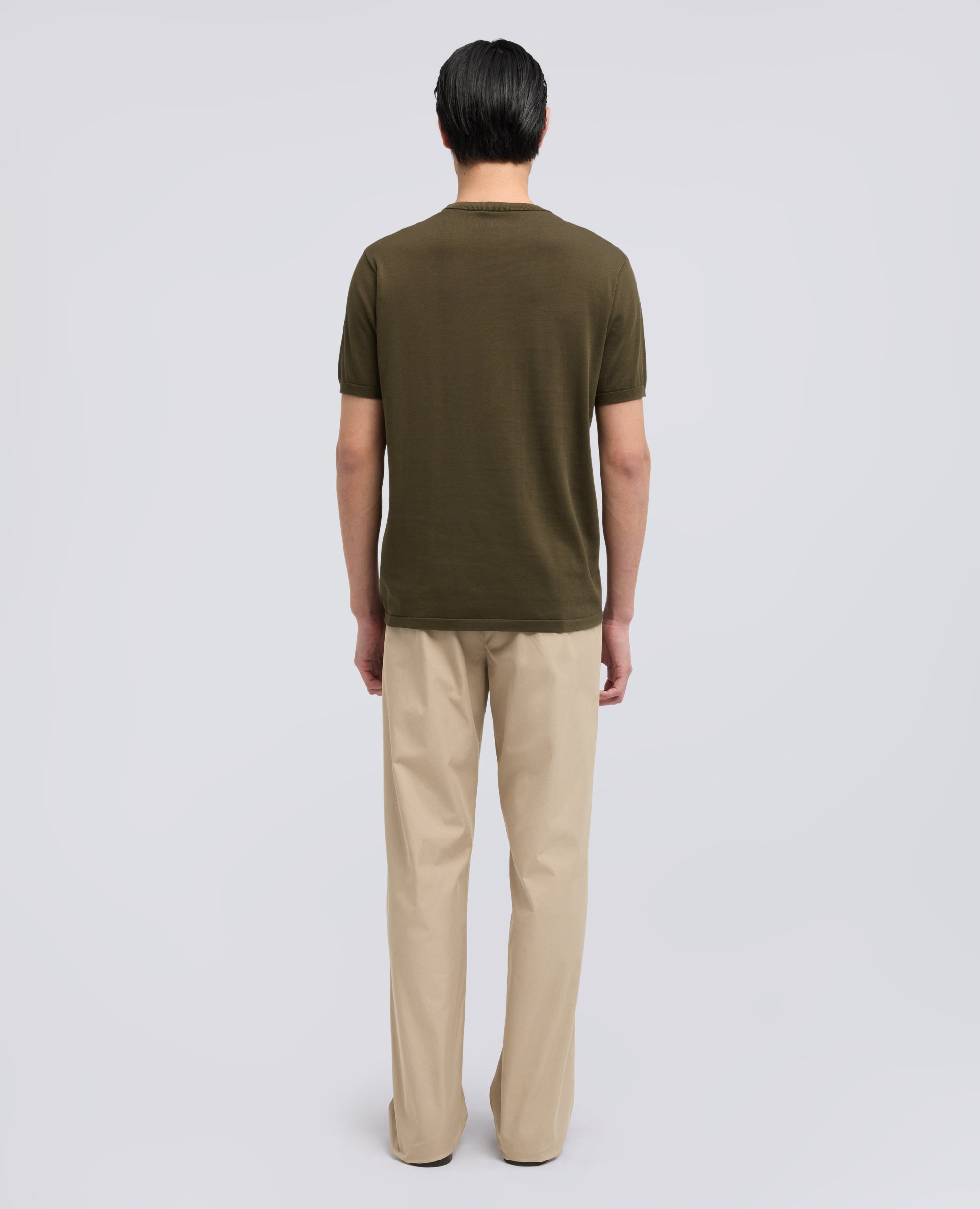 T-SHIRT GIROCOLLO IN COTONE - VERDE - ASPESI