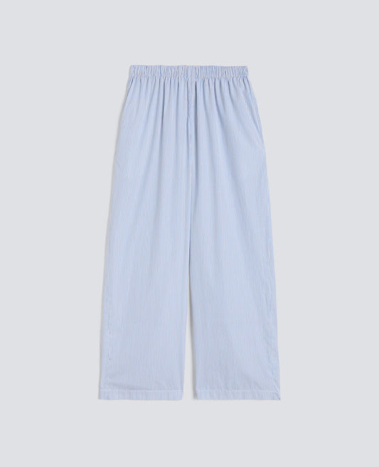 PANTALONE IN POPELINE DI COTONE - AZZURRO - ASPESI