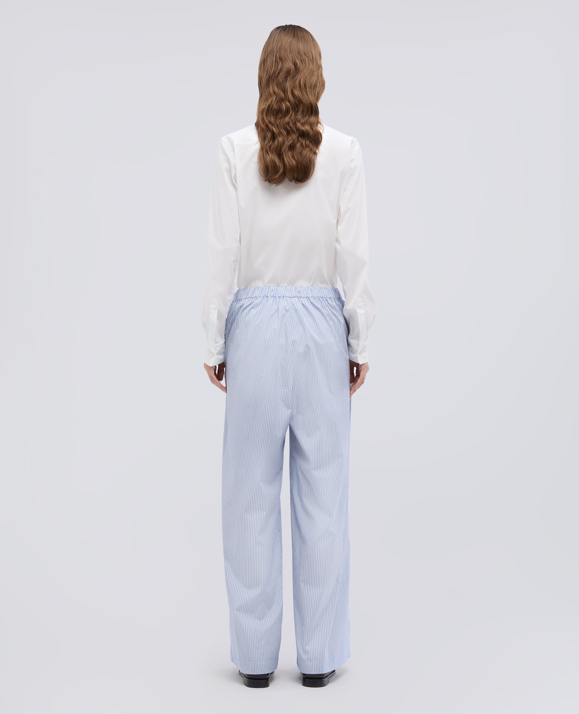 HOSE AUS BAUMWOLLPOPELIN - AZZURRO - ASPESI