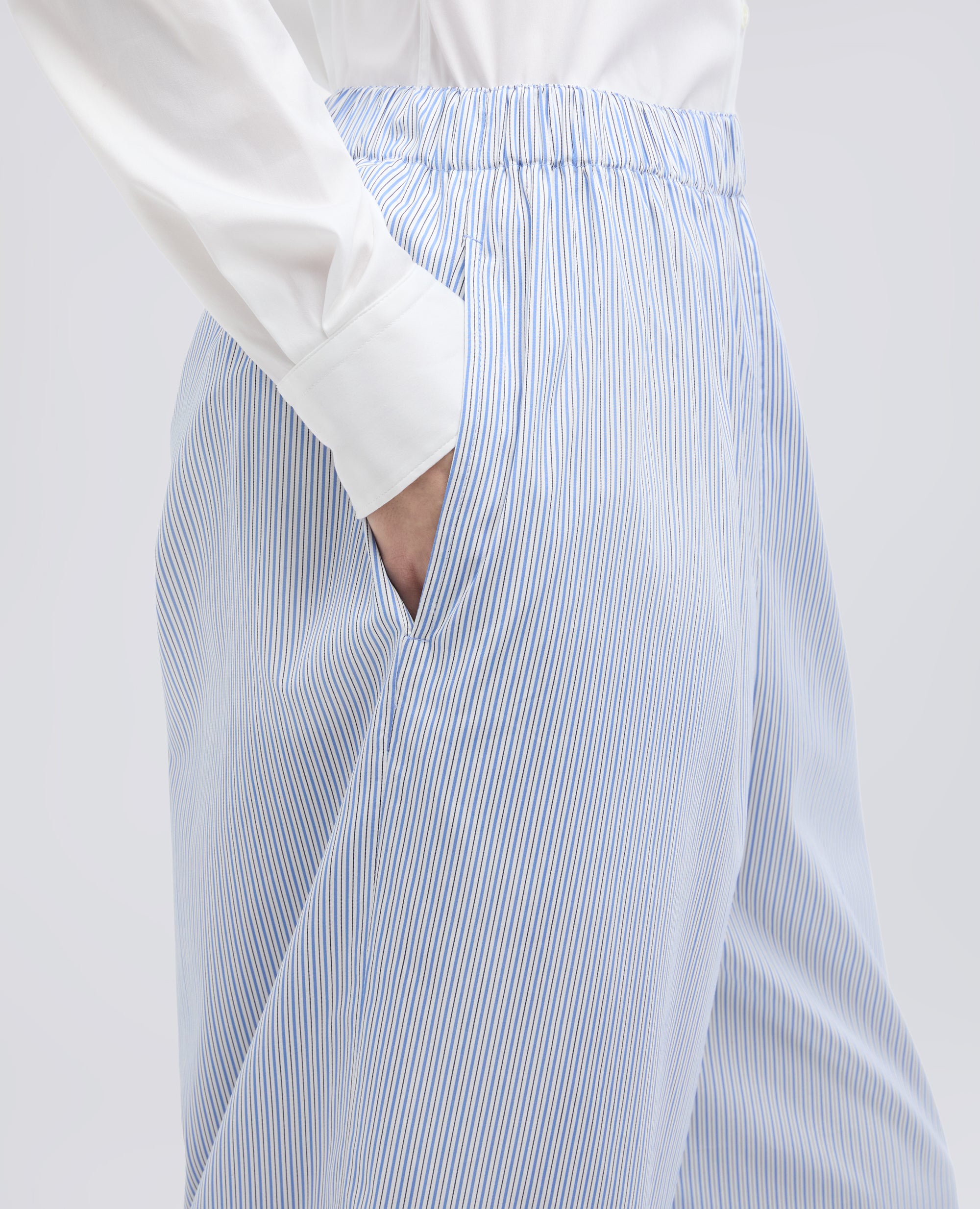 HOSE AUS BAUMWOLLPOPELIN - AZZURRO - ASPESI