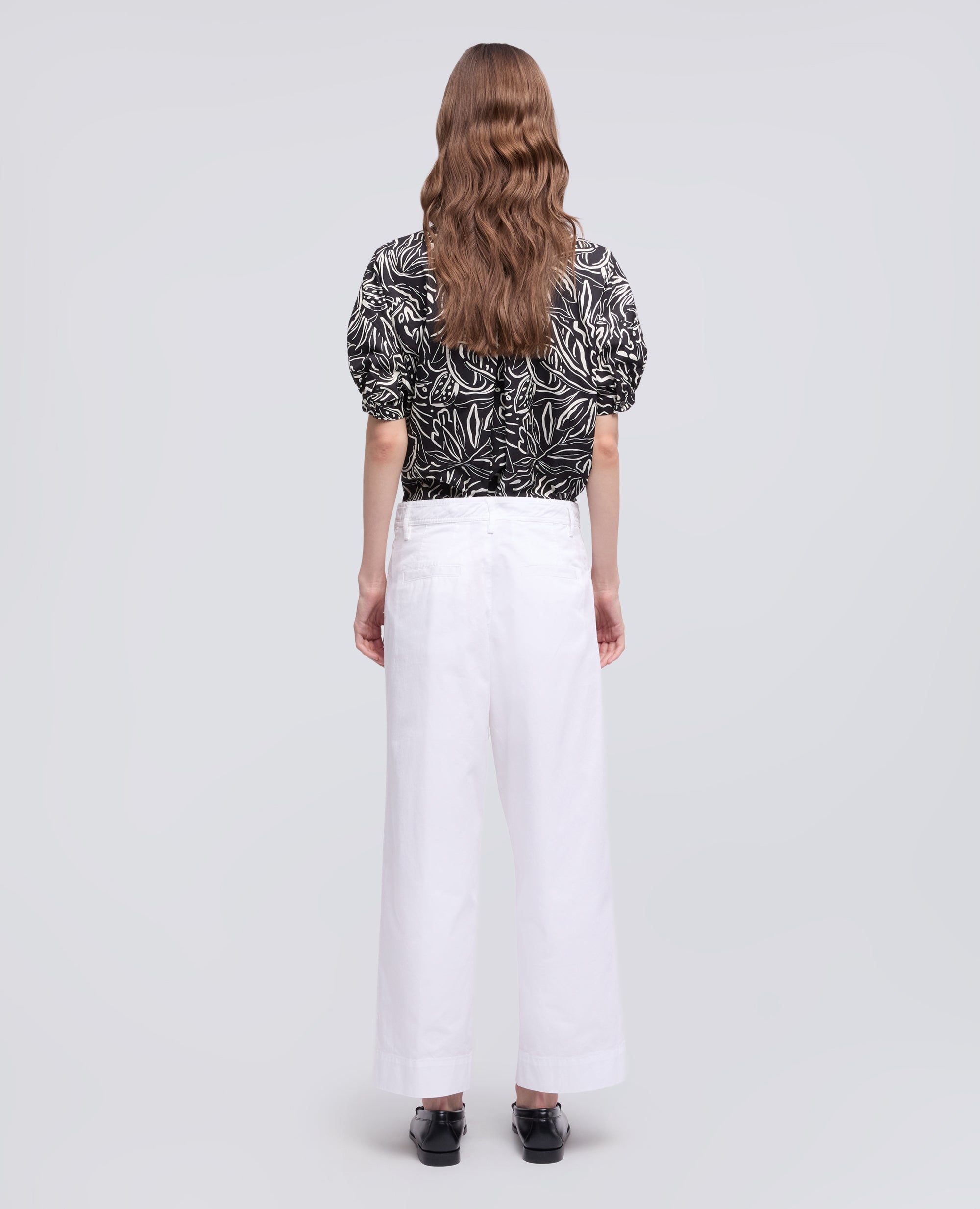 PANTALONE TIPO CARGO IN EXTRA FINE TWILL DI COTONE - BIANCO - ASPESI
