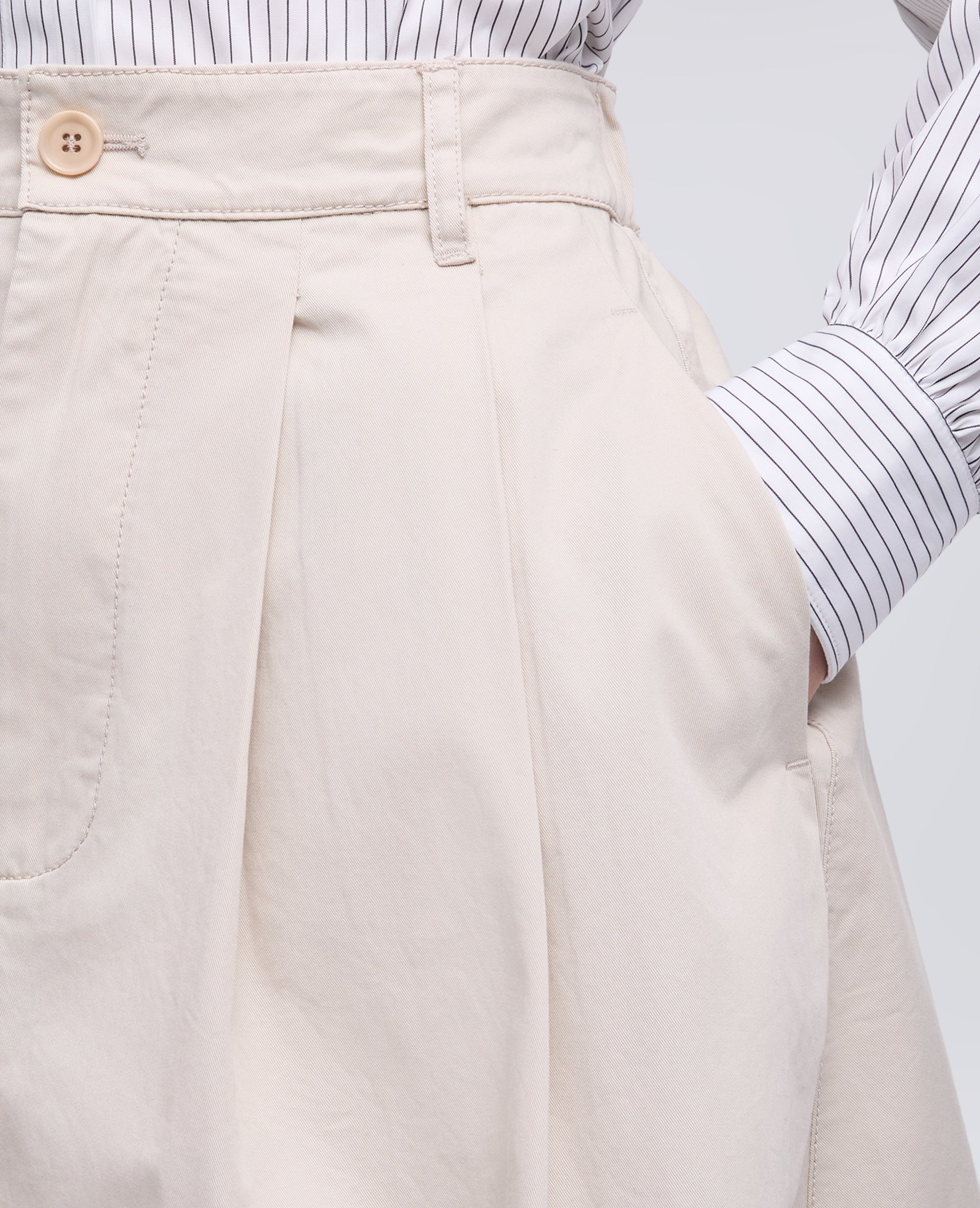GONNA IN EXTRA FINE TWILL DI COTONE - BEIGE - ASPESI