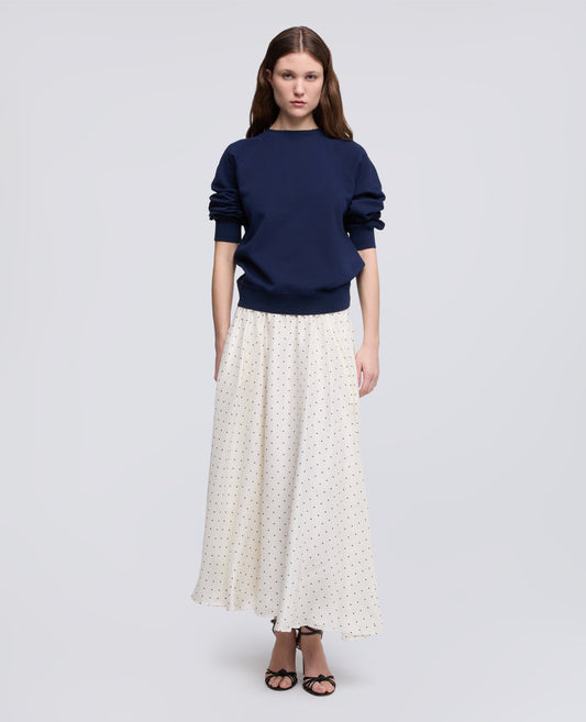 SWEAT-SHIRT OUVERT EN COTON BIOLOGIQUE - BLU - ASPESI