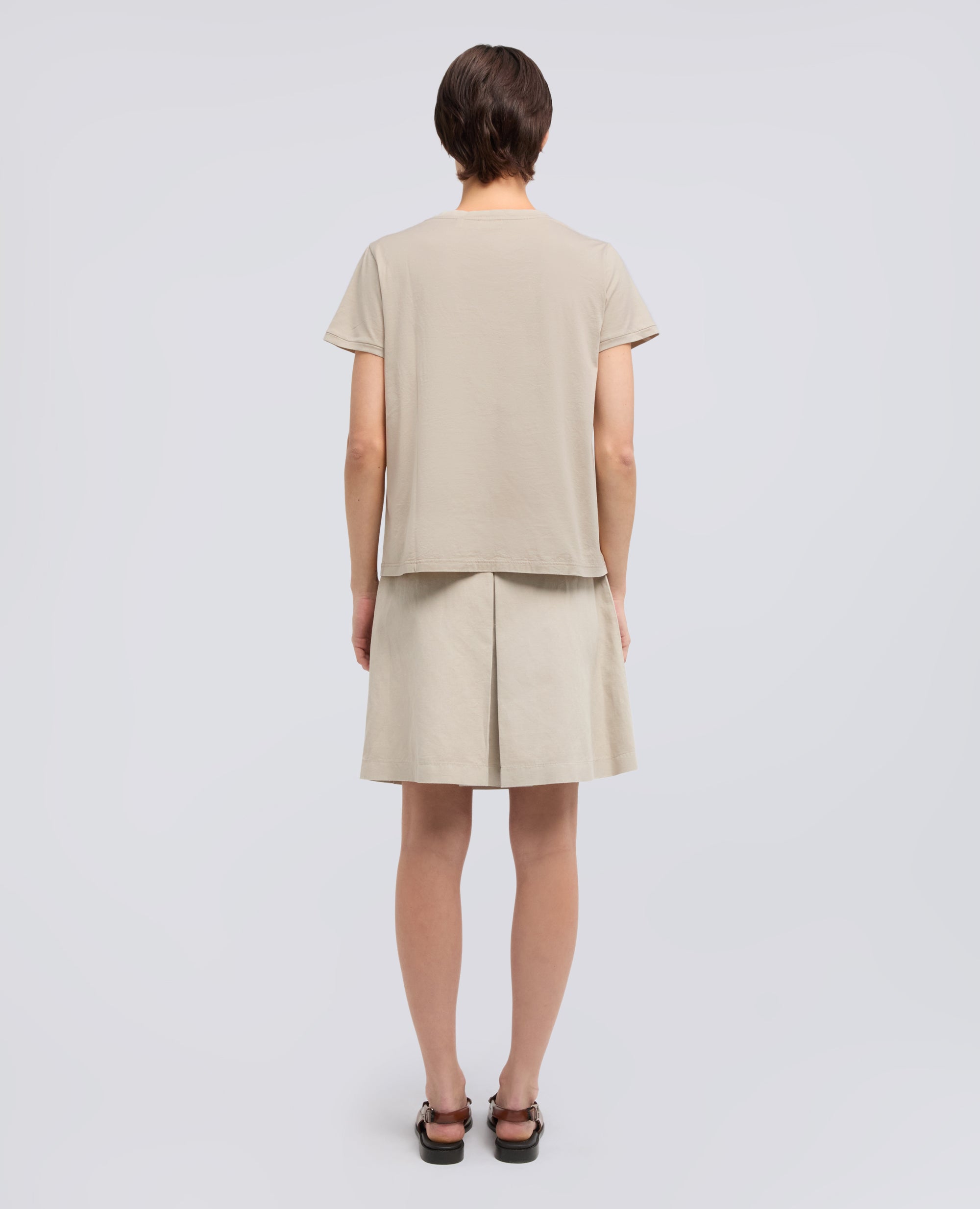 T-SHIRT EN JERSEY DE COTON - BEIGE - ASPESI
