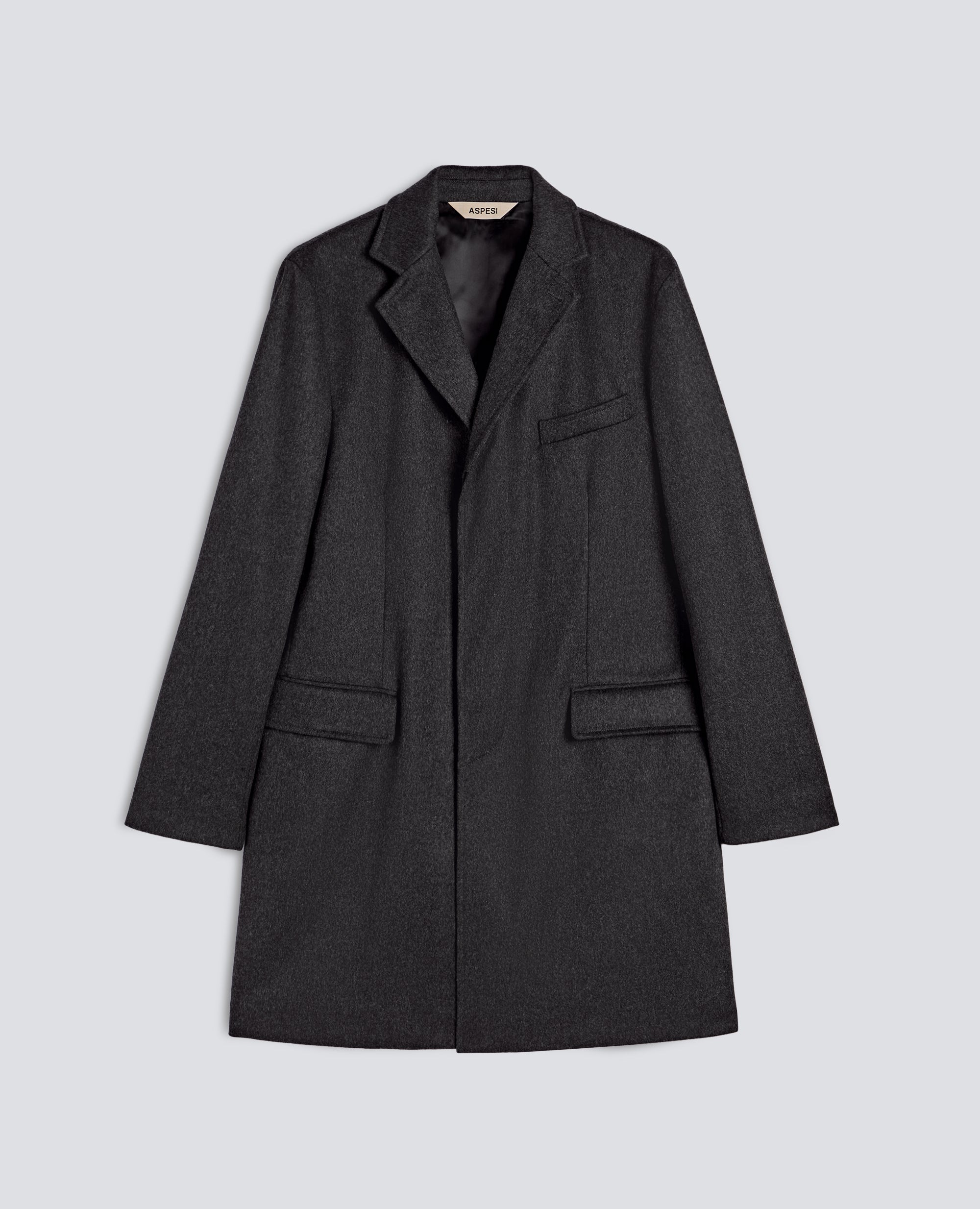 CAPPOTTO IN LANA VERGINE E ALPACA CON OVATTA THERMORE® - GRIGIO - ASPESI