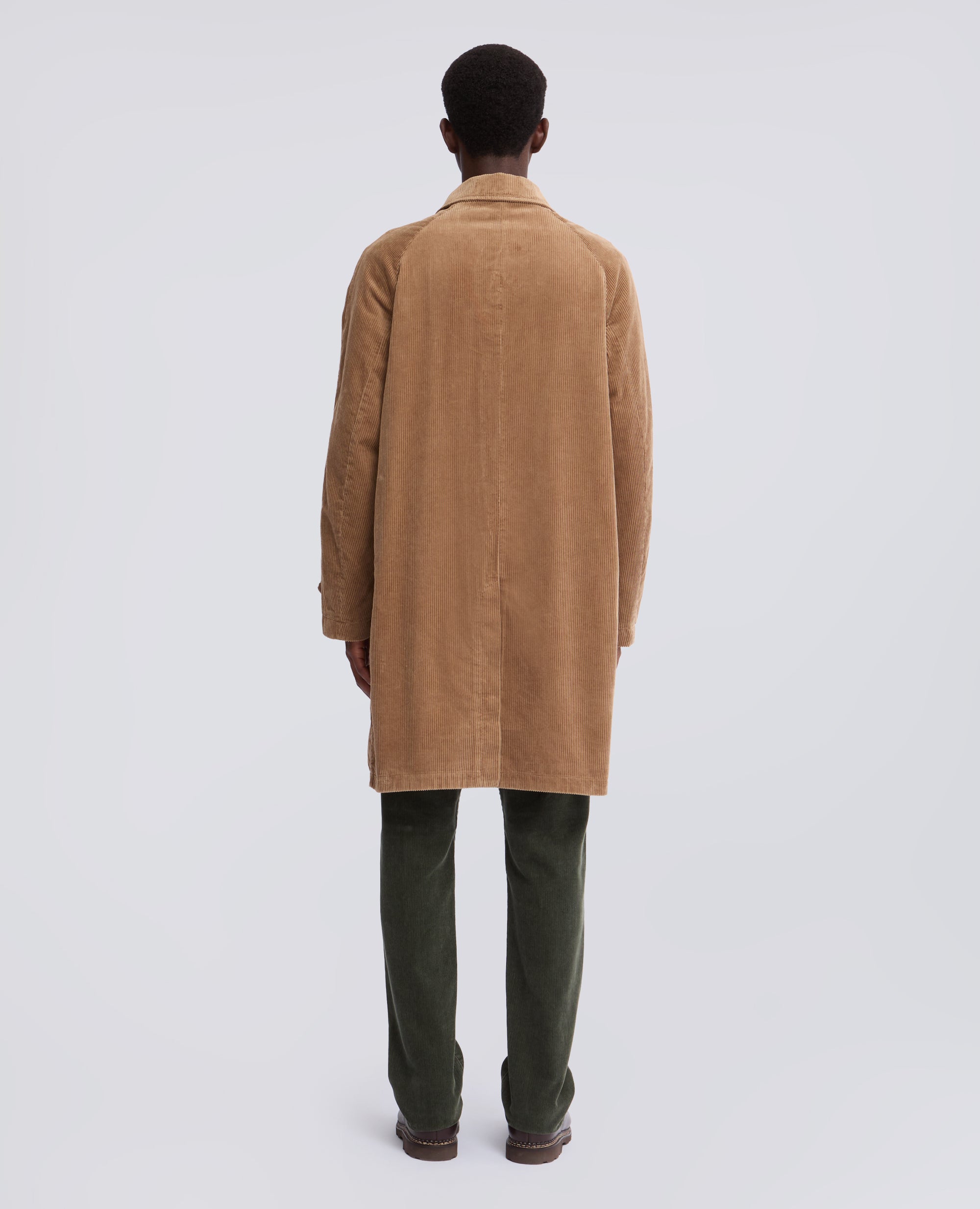 MANTEAU DROIT EN VELOURS COTELE DE COTON À COTES ANGLAISES - BEIGE - ASPESI