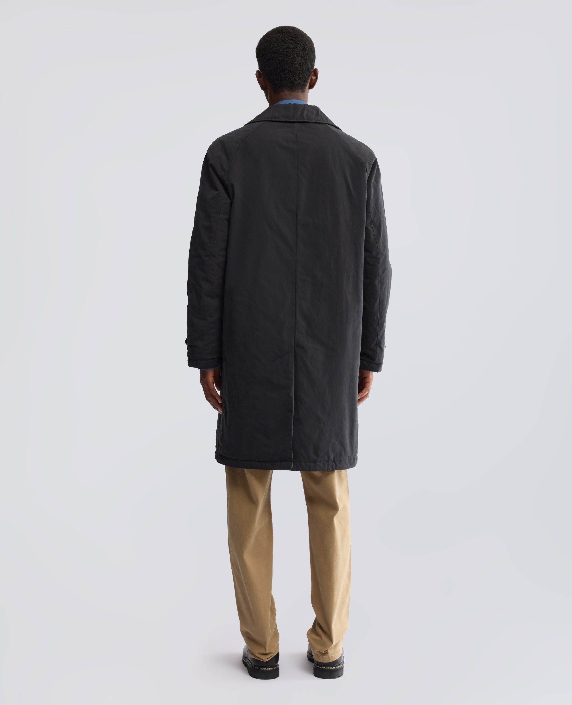 CAPPOTTO MONO PETTO IN TELA DRY WAX IMBOTTITO CON OVATTA THERMORE - BLU - ASPESI
