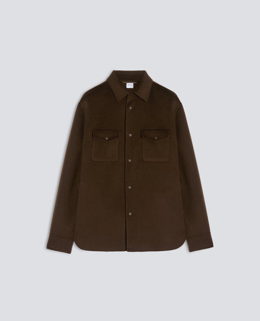 CAMISA -13- EN DOBLE DE LANA - MARRON - ASPESI