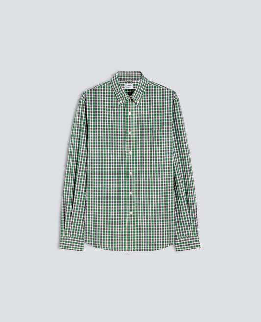 OXFORD COTTON SHIRT WITH BUTTON-DOWN COLLAR - GREEN - ASPESI