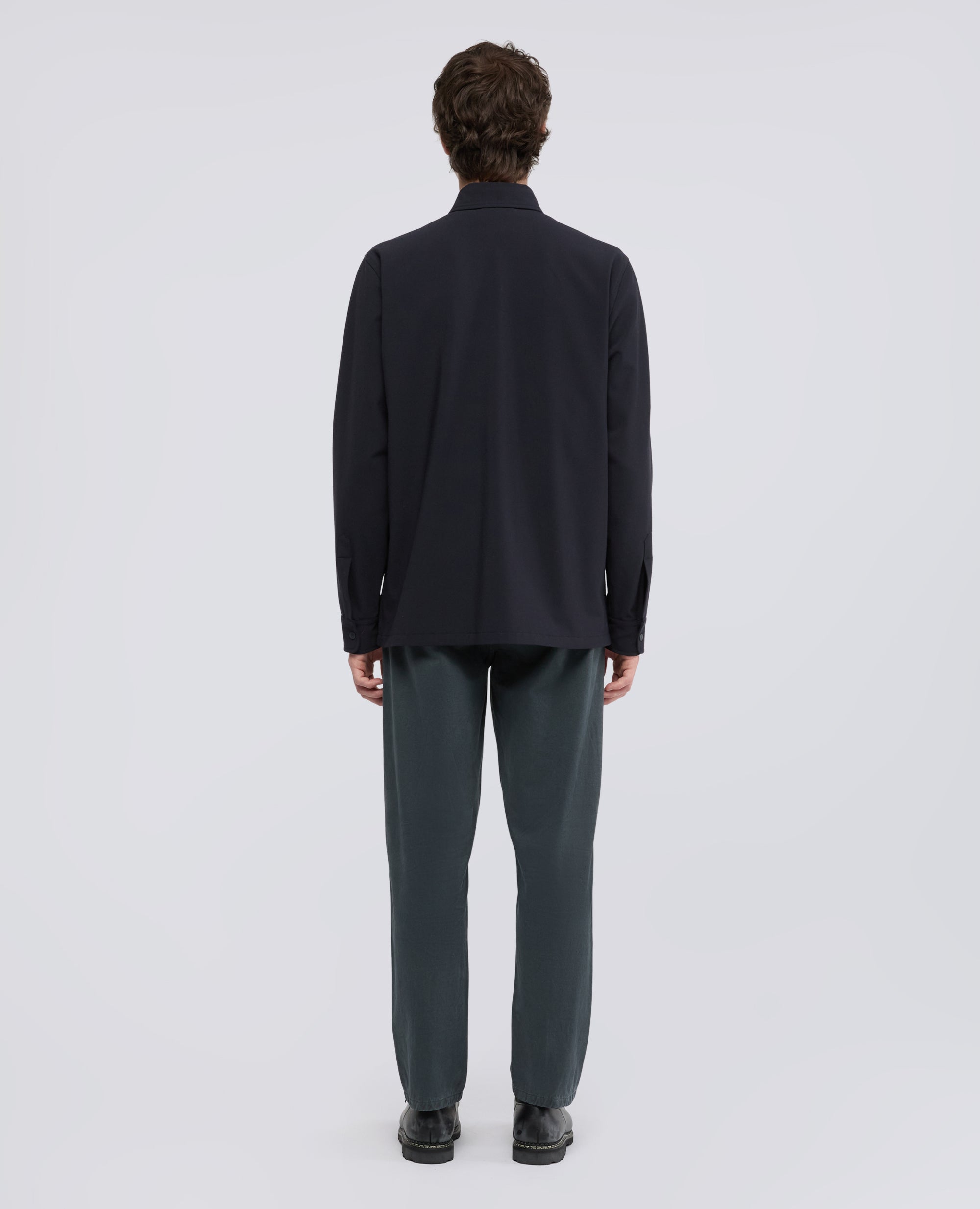 CAMICIA SFODERATA IN FLANELLA TECNOLANA COMFORT - BLU - ASPESI