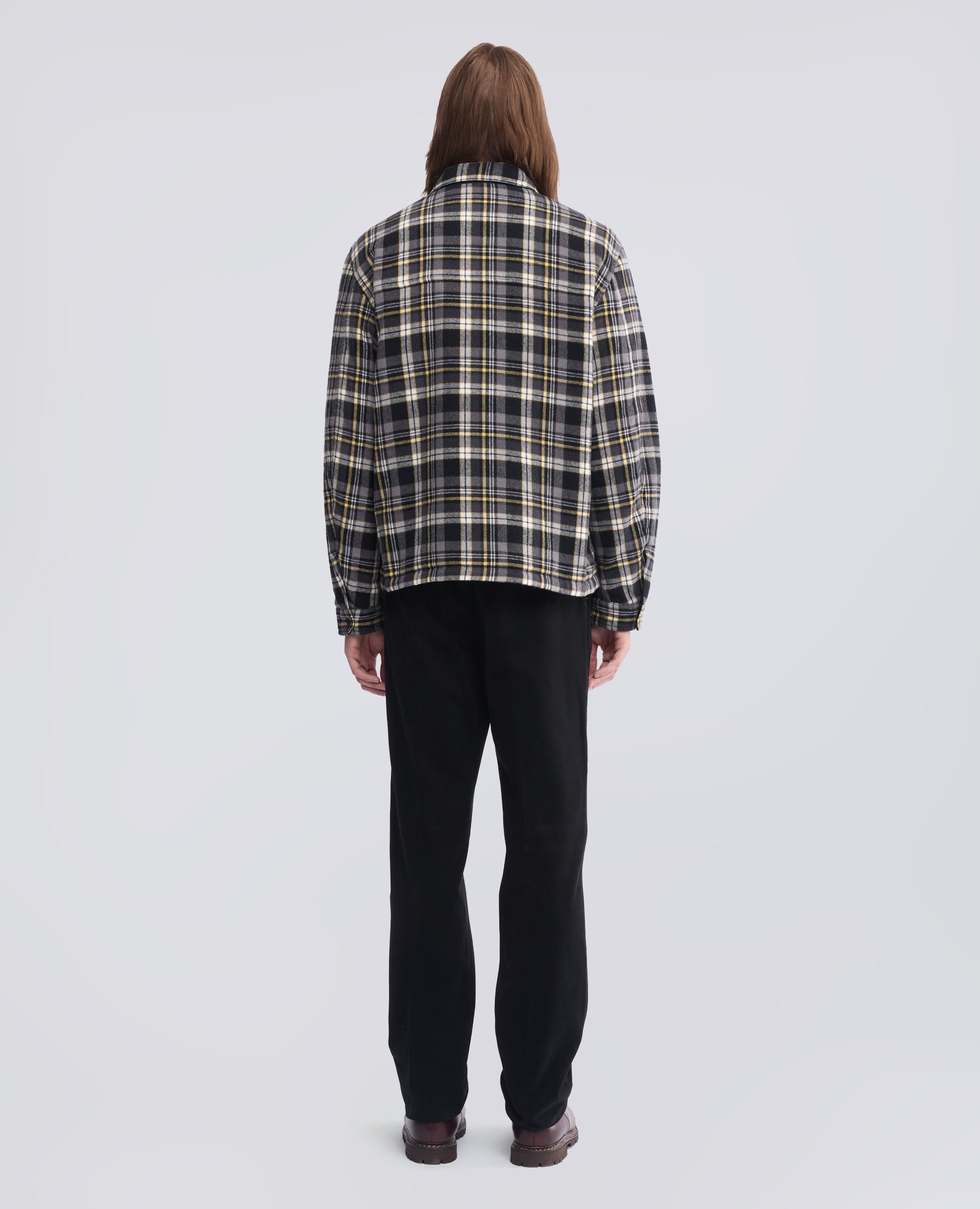 CAMICIA IN FLANELLA CHECK DI COTONE GARZATA FODERATA IN NYLON, REVESIBILE - MULTICOLOR - ASPESI