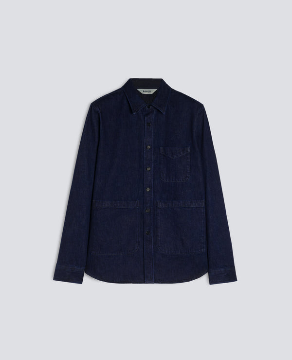 CAMICIA UTILITY IN DENIM DI COTONE-DENIM-DENIM-DENIM-DENIM-DENIM