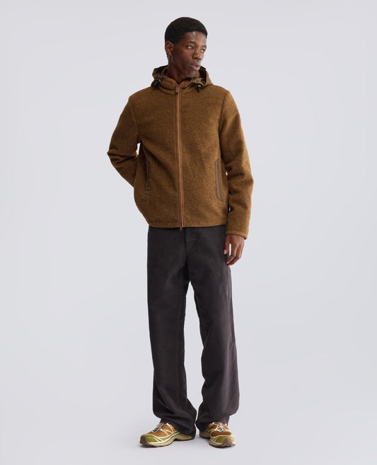 JACKE AUS SHETLAND-WOLLE - BRAUN - ASPESI
