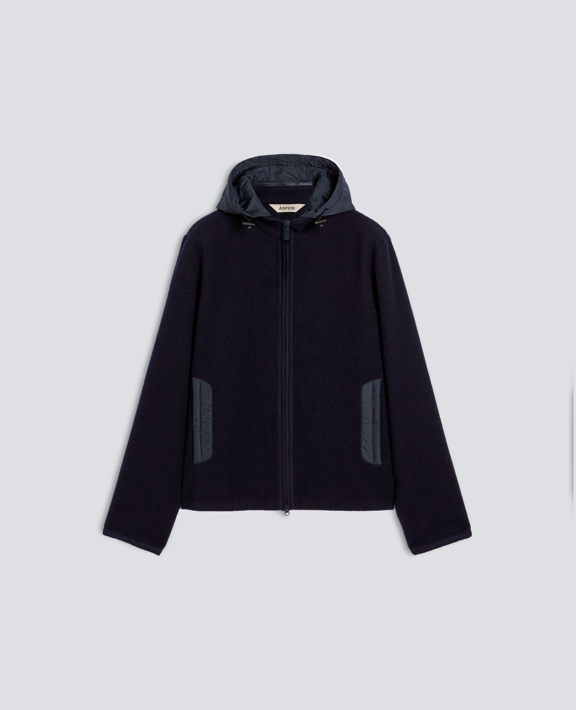 JACKE AUS SHETLAND-WOLLE - BLU - ASPESI