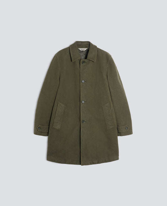 MANTEAU PERFETTO EN FUTAINE DE COTON TEINT EN PIECE - VERDE - ASPESI