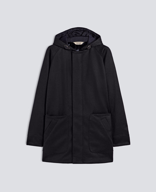 PARKA AUS LODEN AUS WOLLE UND ALPAKA MIT THERMORE®-WATTIERUNG - BLAU - ASPESI