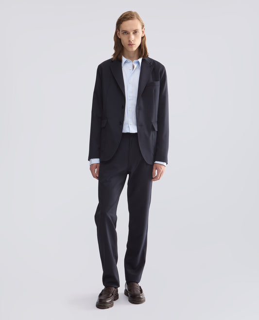 BLAZER IN GABARDINA DI PURA LANA VERGINE - BLU - ASPESI