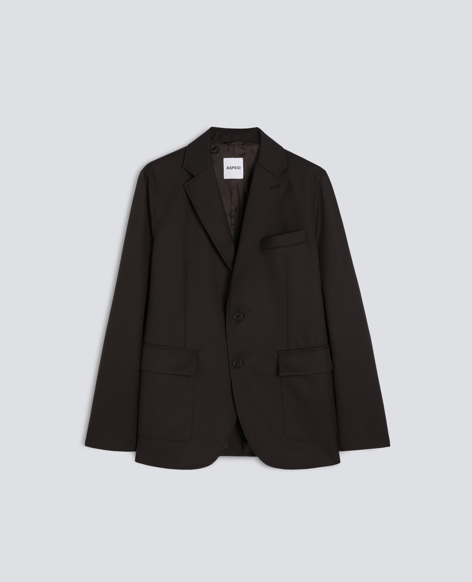 BLAZER IN GABARDINA DI PURA LANA VERGINE - MARRONE - ASPESI
