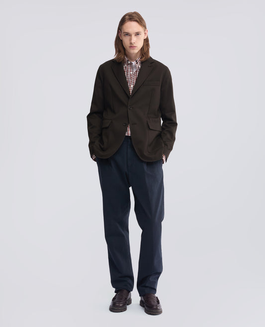 BLAZER IN GABARDINA DI PURA LANA VERGINE - MARRONE - ASPESI