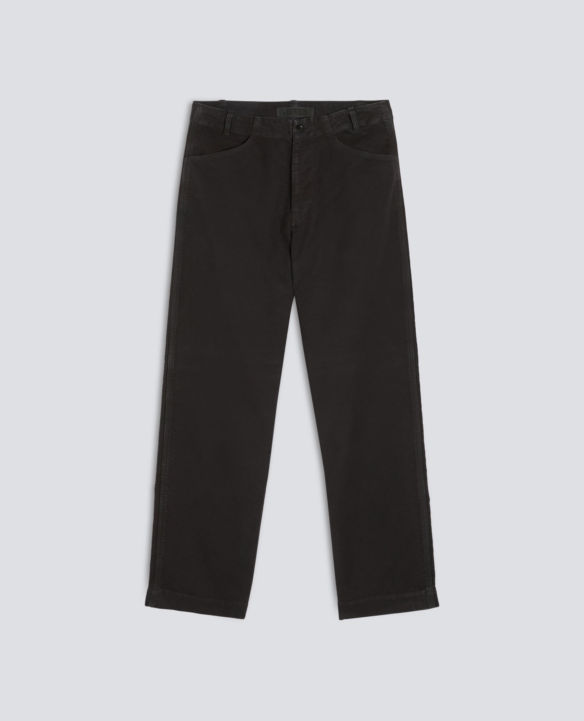 PANTALONE IN FUSTAGNO DI COTONE TINTO CAPO - MARRONE - ASPESI