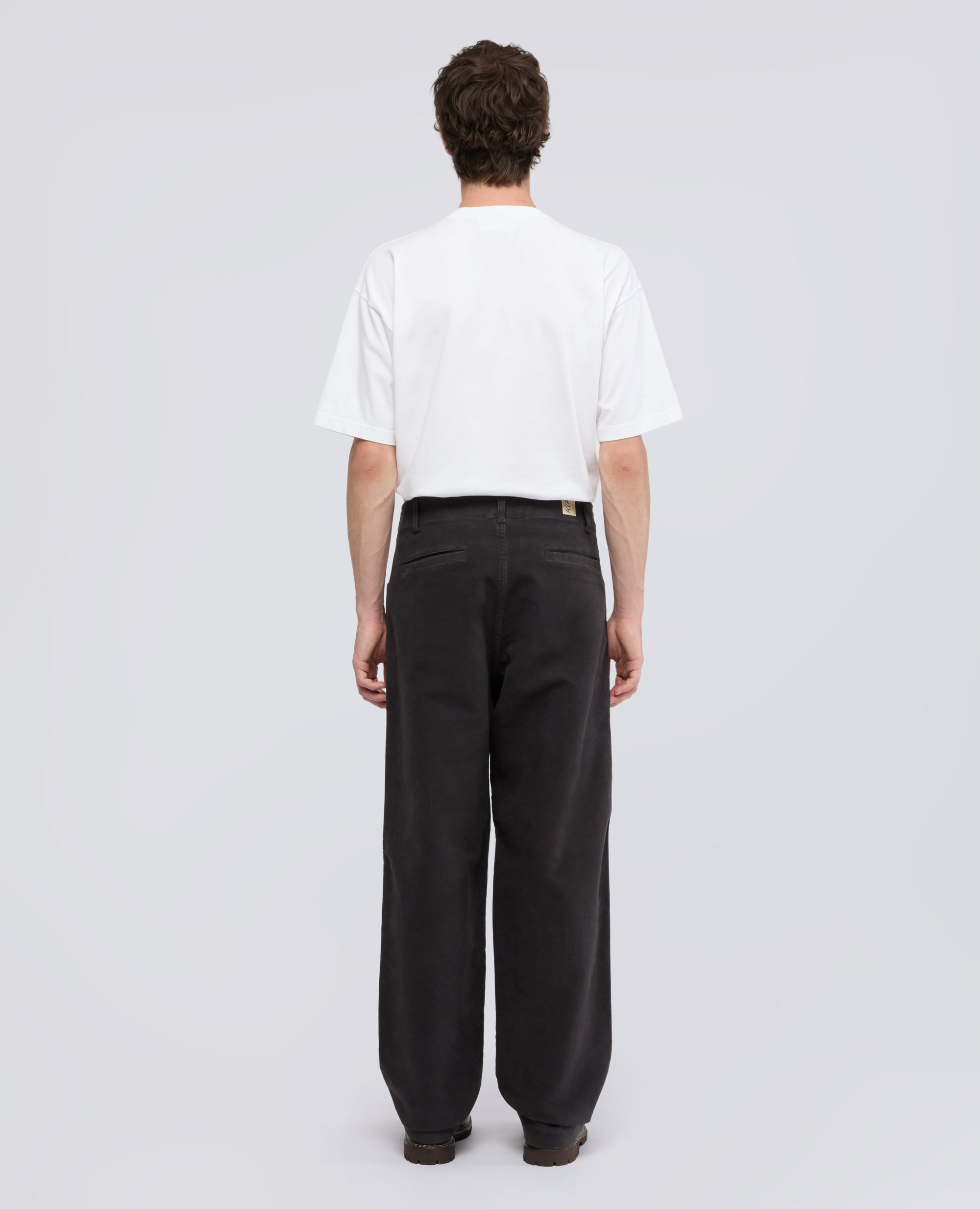 PANTALONE IN FUSTAGNO DI COTONE TINTO CAPO - MARRONE - ASPESI