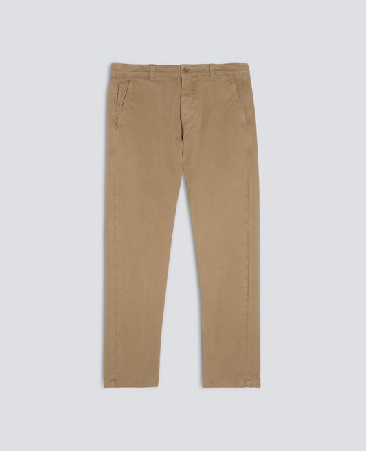 COTTON GABARDINE COMFORT CHINO TROUSERS - BEIGE - ASPESI