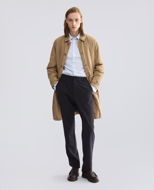 TECNOLANA FLANNEL COMFORT CHINO TROUSERS - BLUE - ASPESI