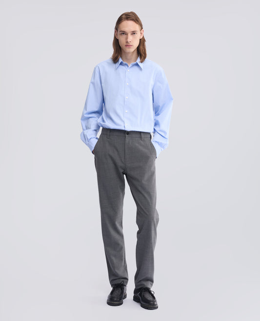 TECNOLANA FLANNEL COMFORT CHINO TROUSERS - GREY - ASPESI