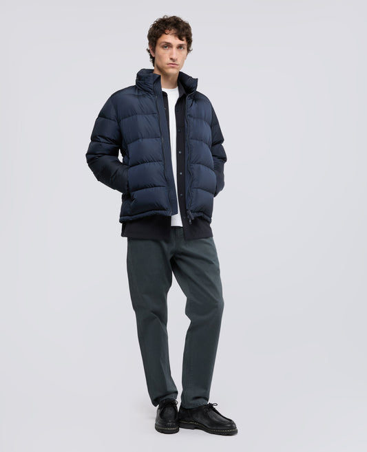 PANTALON CHINO EN GABARDINE DE COTON TEINT EN PIECE - GRIGIO - ASPESI