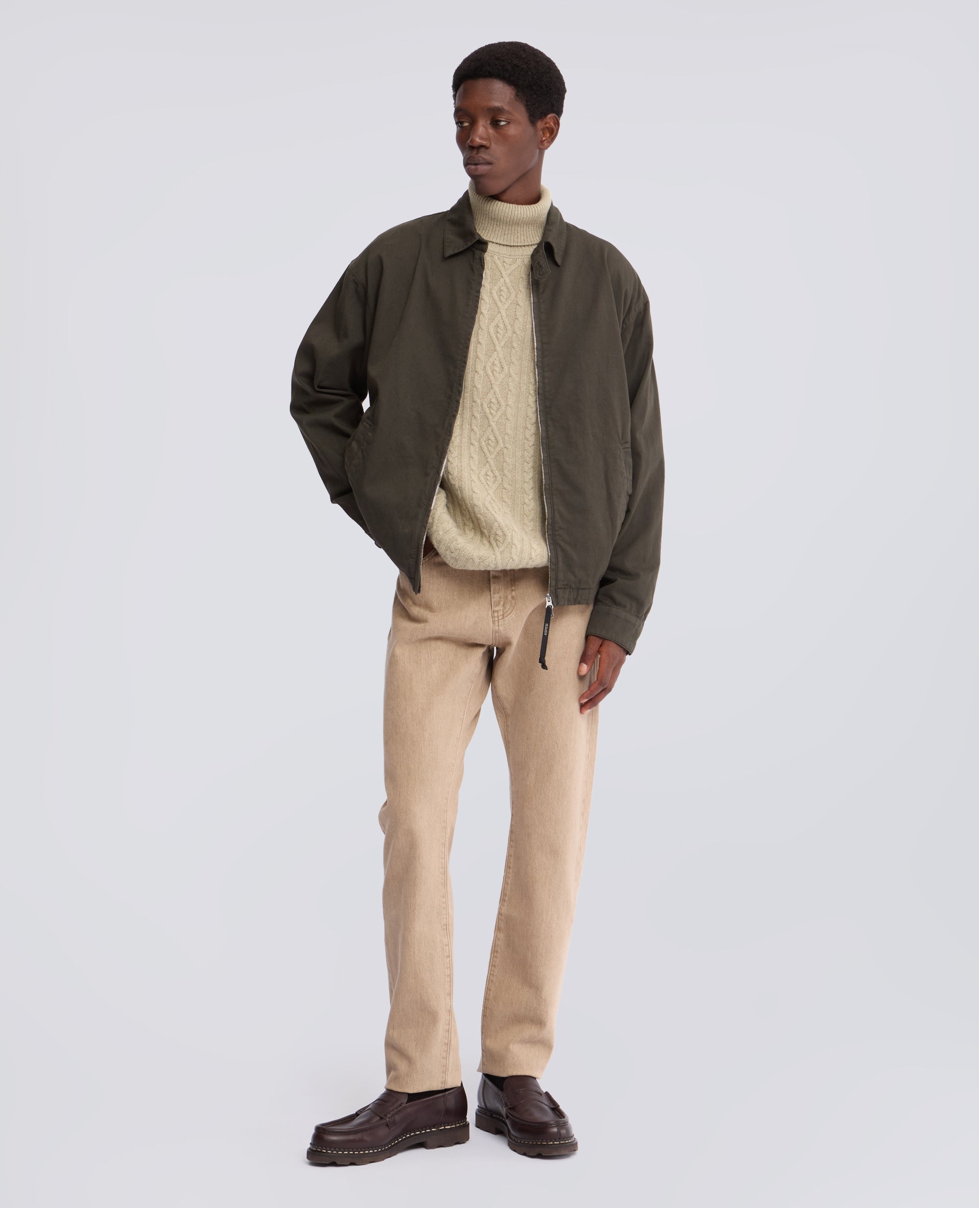 PANTALONE IN DENIM DI COTONE - BEIGE - ASPESI