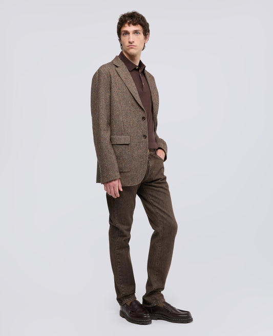 COTTON DENIM TROUSERS - BROWN - ASPESI