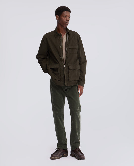 1000-LINE COTTON CORDUROY FIVE-POCKET TROUSERS - GREEN - ASPESI