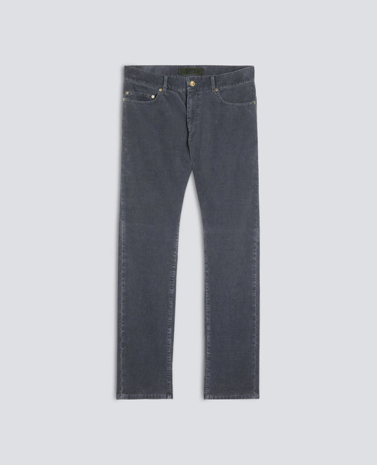 1000-LINE COTTON CORDUROY FIVE-POCKET TROUSERS - GREY - ASPESI