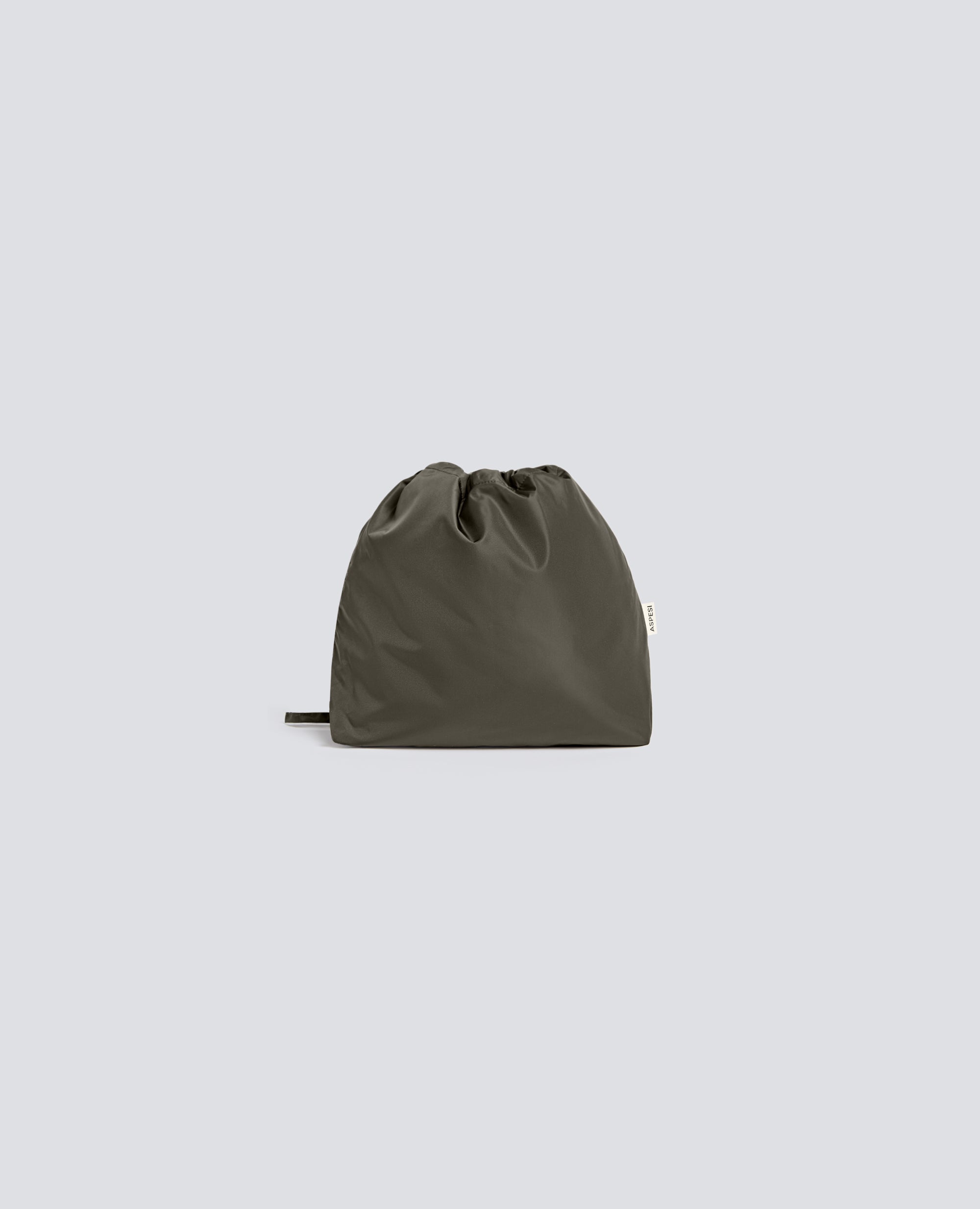 NYLON POUCH BAG WITH SHOULDER STRAP - GREEN - ASPESI
