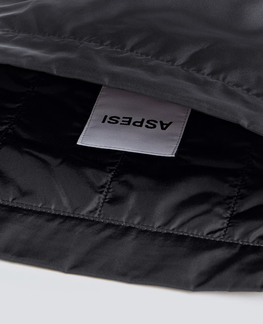 NYLON POUCH BAG WITH SHOULDER STRAP - BLACK - ASPESI