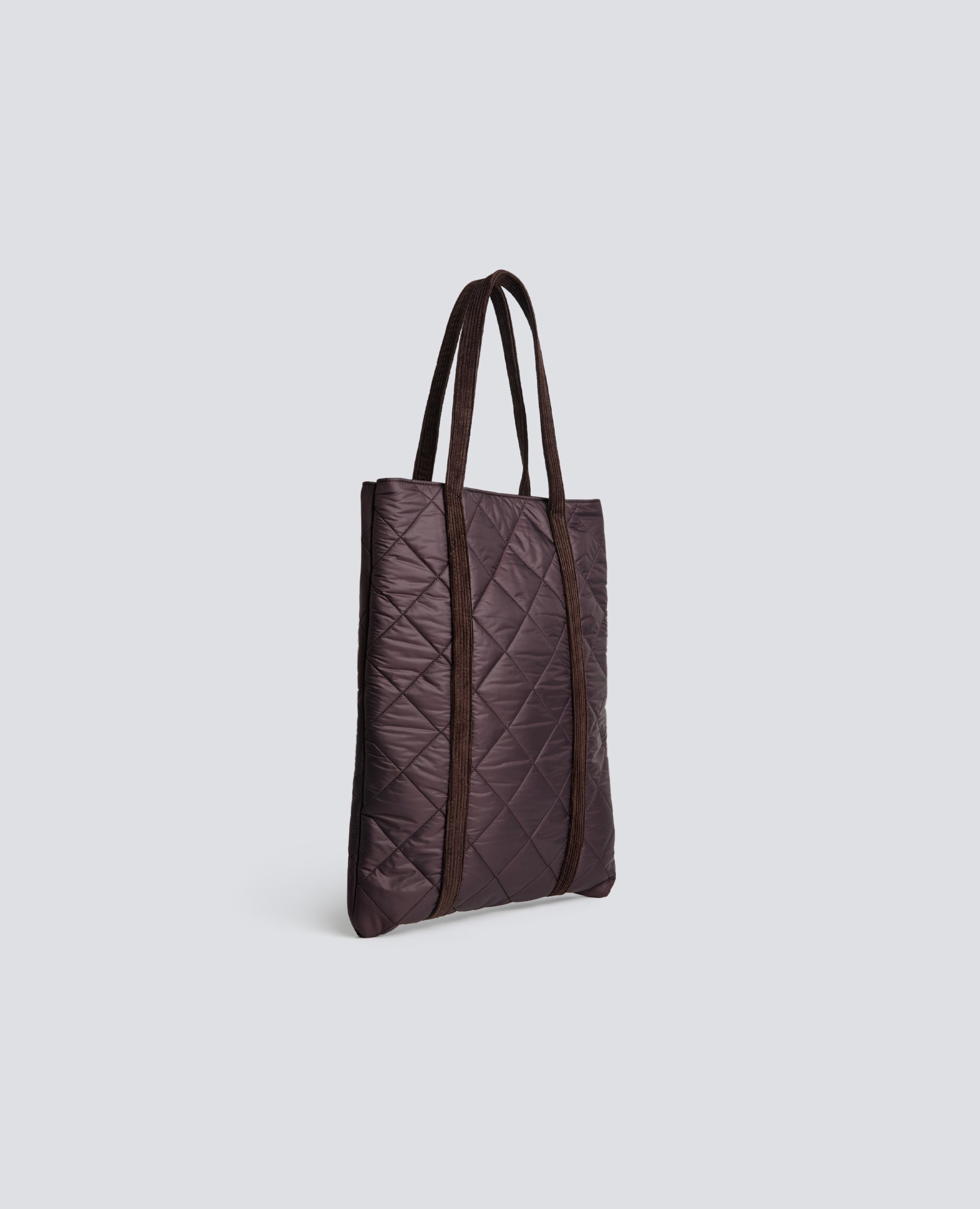 BORSA TRAPUNTATA IN NYLON - MARRONE - ASPESI