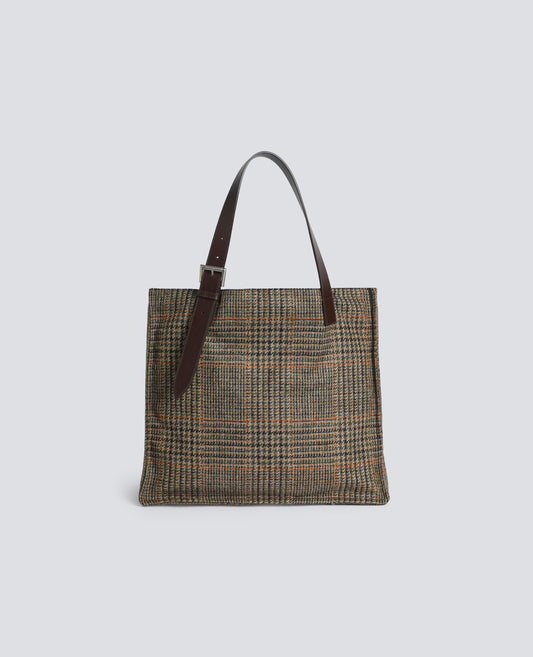 BORSA IN PURA LANA VERGINE TINTO FILO - VERDE - ASPESI
