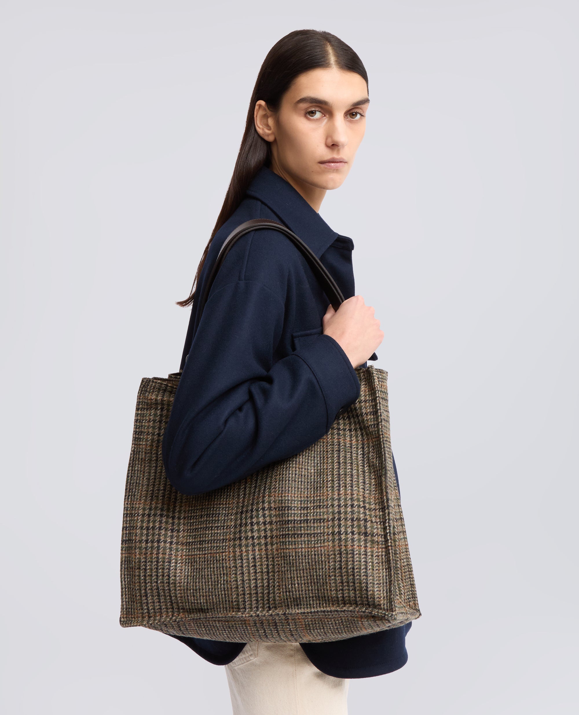 BORSA IN PURA LANA VERGINE TINTO FILO - VERDE - ASPESI