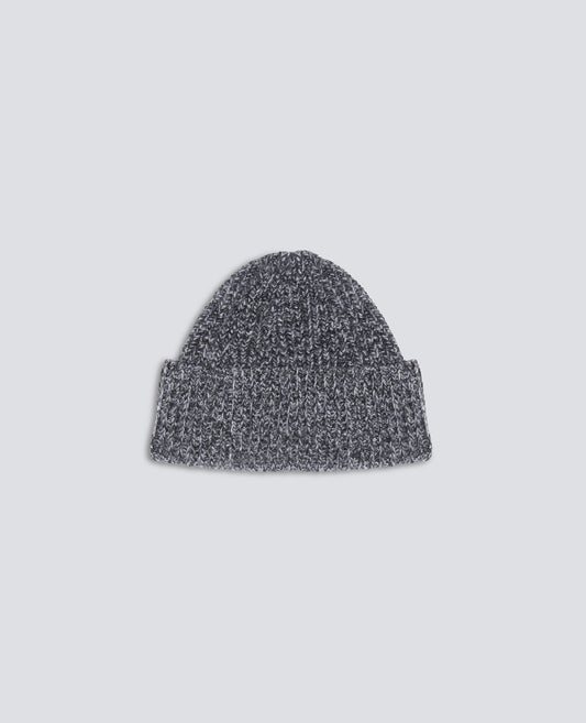 RIBBED WOOL BEANIE - GRIGIO - ASPESI