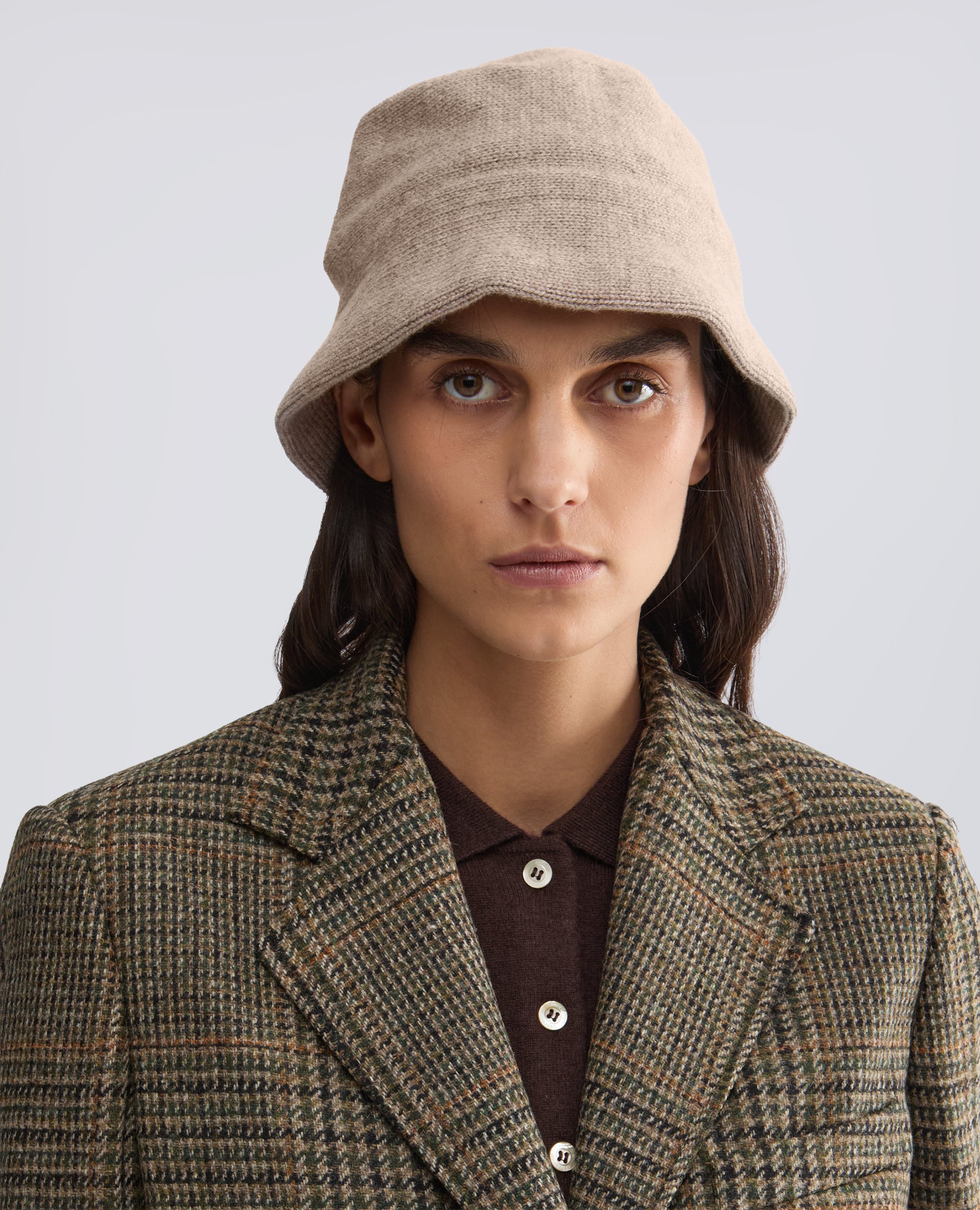 BOB EN LAINE ET CACHEMIRE - BEIGE - ASPESI