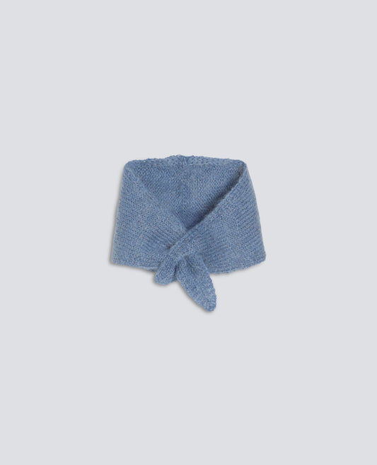 SMALL MOHAIR AND WOOL SCARF - AZZURRO - ASPESI