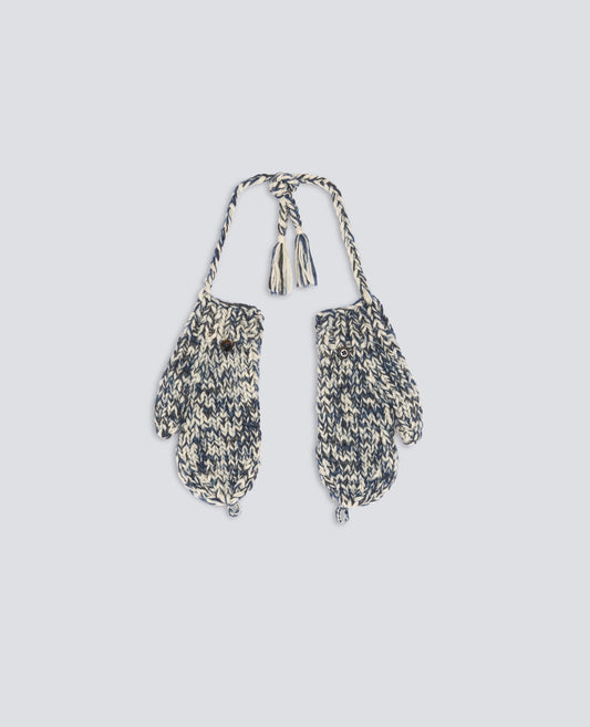 MOUFLES FAITES MAIN EN LAINE VIERGE ET MOHAIR - MULTICOLEUR - ASPESI