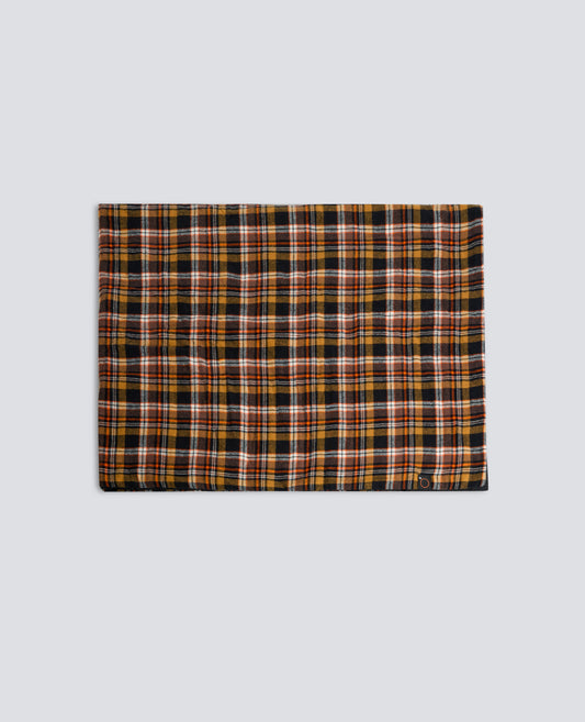 PLAID EN SERGE DE COTON GRATTE ET NYLON - MARRON - ASPESI