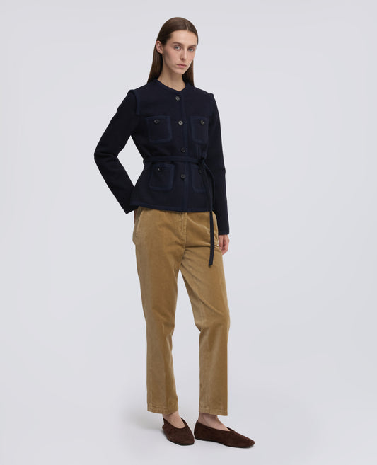 PANTALON DE TERCIOPELO LISO - BEIGE - ASPESI