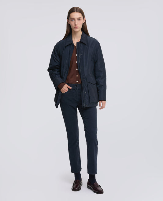 PANTALON DE FUSTAN ELASTICO - BLU - ASPESI